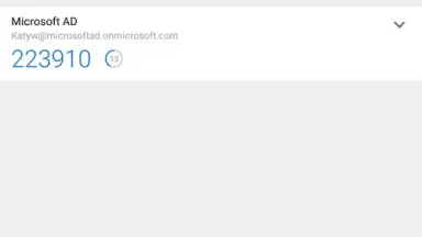 Capture d'écran de Microsoft Authenticator 10