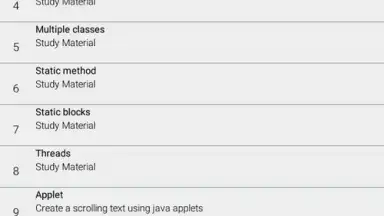 Capture d'écran de Java Programs 1