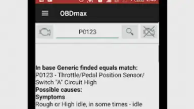Capture d'écran de OBDmax 7