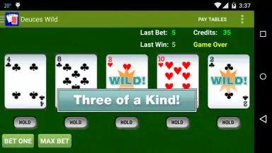 Capture d'écran de Awesome Video Poker! 1