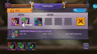Capture d'écran de Tap Heroes: Clicker War 7