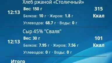 Capture d'écran de Диетический Калькулятор Diet&Diary 6