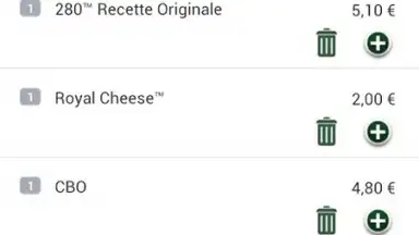 Capture d'écran de McDo+ 2