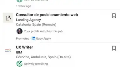 Capture d'écran de LinkedIn 1