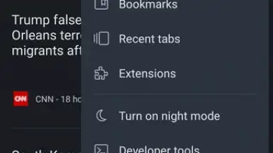 Capture d'écran de Kiwi Browser 7
