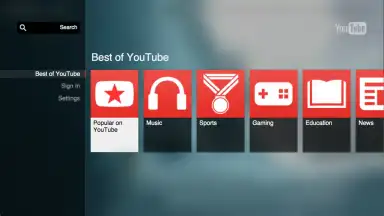 Capture d'écran de YouTube for Google TV 4