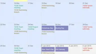 Capture d'écran de Touch Calendar Free 12