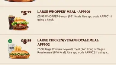 Capture d'écran de Burger King App: Food & Drink 13