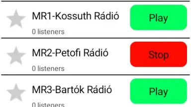 Capture d'écran de Hungarian Radio Online 2