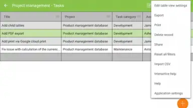 Capture d'écran de MobiDB Project Management 3