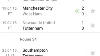 Capture d'écran de SofaScore 1