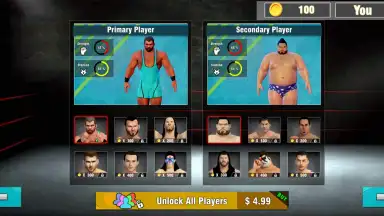Capture d'écran de Tag Team Wrestling Games: Mega Cage Ring Fighting 6