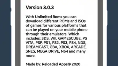 Capture d'écran de Unlimited Roms 3