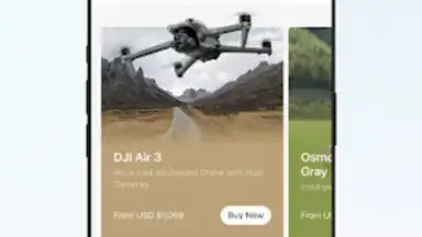 Capture d'écran de DJI Store 5