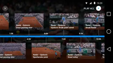 Capture d'écran de Eurosport Player 10