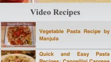 Capture d'écran de Pasta Recipes 1