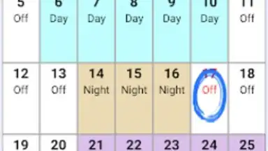Capture d'écran de Shift Schedule 4