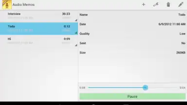Capture d'écran de Audio Memos 15