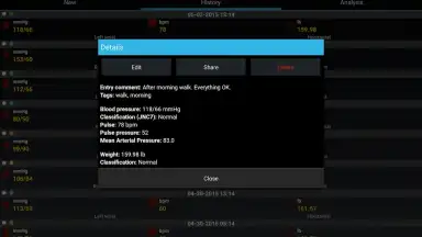 Capture d'écran de BP Log 10
