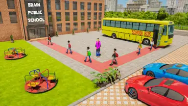 Capture d'écran de School Bus Driving Games 3D 9