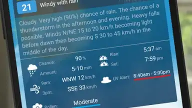 Capture d'écran de Weatherzone 3