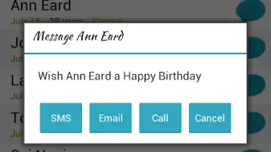 Capture d'écran de Birthday Calendar Free 5