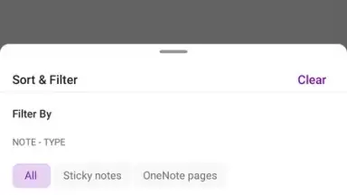 Capture d'écran de Microsoft OneNote 7