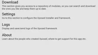 Capture d'écran de Xposed Installer 6