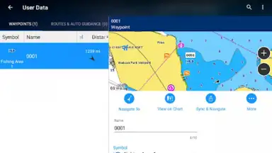 Capture d'écran de Garmin ActiveCaptain® 1