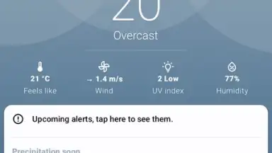 Capture d'écran de Breezy Weather 1