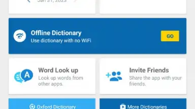 Capture d'écran de Oxford Dictionary 11
