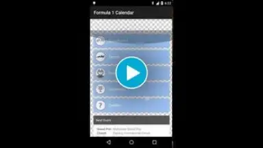 Capture d'écran de Formula Race Calendar 1