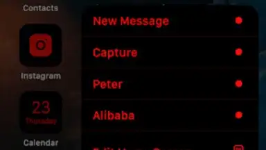 Capture d'écran de Wow Red Black Theme, Icon Pack 3