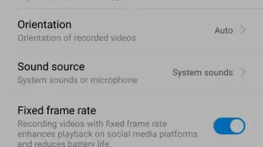 Capture d'écran de MIUI Screen recorder 3