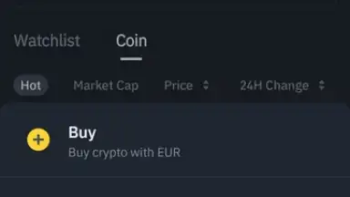 Capture d'écran de Binance 4