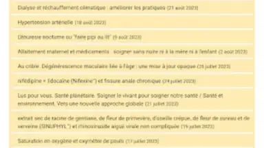 Capture d'écran de Application Prescrire 20