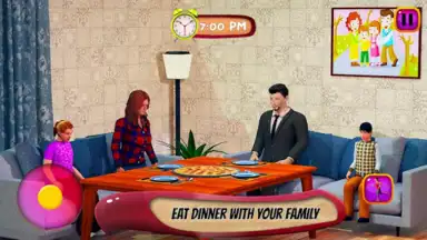 Capture d'écran de Virtual Mother Life Simulator - Baby Care Games 3D 1