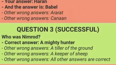 Capture d'écran de The bible quiz game 9