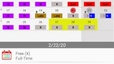 Capture d'écran de Roster-Calendar 4