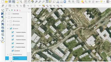Capture d'écran de Qgis 3