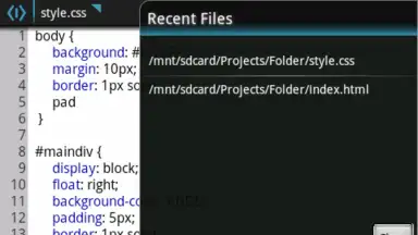 Capture d'écran de WebMaster's HTML Editor Lite 4