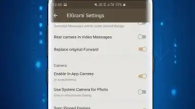 Capture d'écran de ElGrami Advanced Unofficial Telegram With Proxy 1