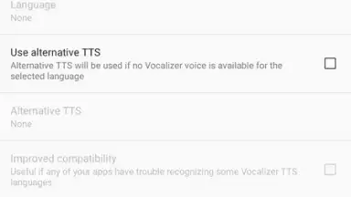 Capture d'écran de Vocalizer TTS Voice 7