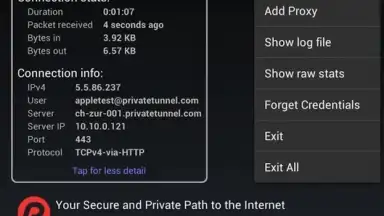 Capture d'écran de OpenVPN Connect 5