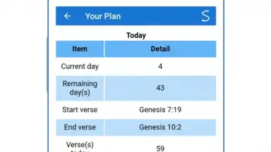 Capture d'écran de Bible Plan 1