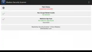 Capture d'écran de Bluebox Security Scanner 1