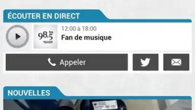 Capture d'écran de Cogeco Radio 2