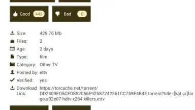 Capture d'écran de KickassTorrents App 5