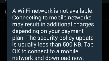 Capture d'écran de Samsung Security Policy Update 2