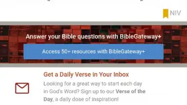 Capture d'écran de Bible Gateway 1